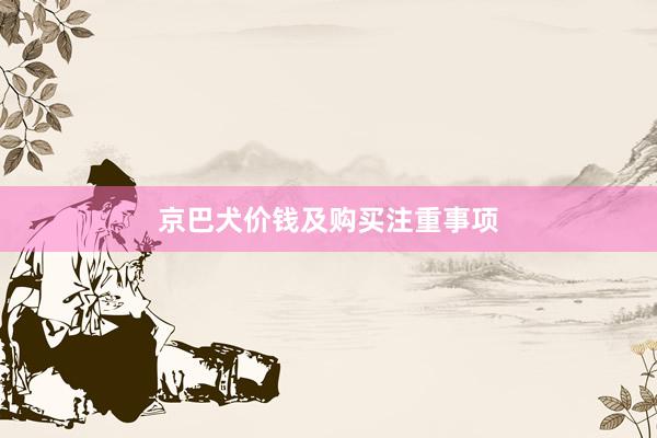 京巴犬价钱及购买注重事项